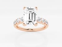 Elara-Side Stone Engagement Ring - Lab Grown Diamonds