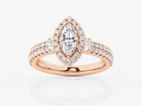 Adriana-Halo Engagement Ring - Lab Grown Diamonds