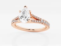 Amelia-Side Stone Engagement Ring - Lab Grown Diamonds