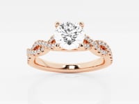 Arden-Side Stone Engagement Ring - Lab Grown Diamonds