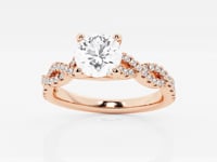 Arden-Side Stone Engagement Ring - Lab Grown Diamonds