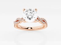 Arden-Side Stone Engagement Ring - Lab Grown Diamonds