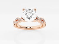 Arden-Side Stone Engagement Ring - Lab Grown Diamonds