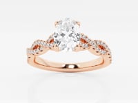 Arden-Side Stone Engagement Ring - Lab Grown Diamonds