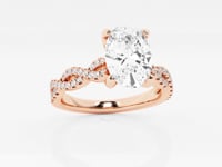 Arden-Side Stone Engagement Ring - Lab Grown Diamonds