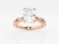 Arden-Side Stone Engagement Ring - Lab Grown Diamonds