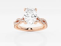 Arden-Side Stone Engagement Ring - Lab Grown Diamonds