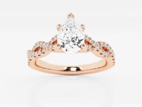 Arden-Side Stone Engagement Ring - Lab Grown Diamonds