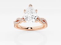 Arden-Side Stone Engagement Ring - Lab Grown Diamonds