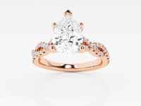 Arden-Side Stone Engagement Ring - Lab Grown Diamonds