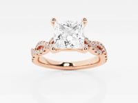 Arden-Side Stone Engagement Ring - Lab Grown Diamonds