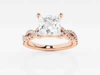 Arden-Side Stone Engagement Ring - Lab Grown Diamonds