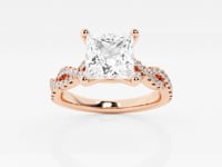 Arden-Side Stone Engagement Ring - Lab Grown Diamonds