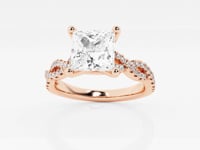 Arden-Side Stone Engagement Ring - Lab Grown Diamonds