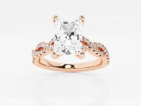Arden-Side Stone Engagement Ring - Lab Grown Diamonds