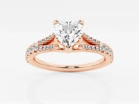 Amelia-Side Stone Engagement Ring - Lab Grown Diamonds