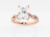 Arden-Side Stone Engagement Ring - Lab Grown Diamonds