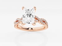 Arden-Side Stone Engagement Ring - Lab Grown Diamonds