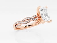 Arden-Side Stone Engagement Ring - Lab Grown Diamonds