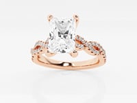 Arden-Side Stone Engagement Ring - Lab Grown Diamonds