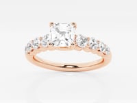 Elara-Side Stone Engagement Ring - Lab Grown Diamonds