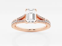 Amelia-Side Stone Engagement Ring - Lab Grown Diamonds