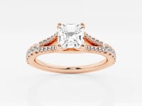 Amelia-Side Stone Engagement Ring - Lab Grown Diamonds