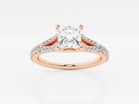 Amelia-Side Stone Engagement Ring - Lab Grown Diamonds