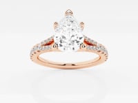 Amelia-Side Stone Engagement Ring - Lab Grown Diamonds