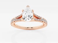 Amelia-Side Stone Engagement Ring - Lab Grown Diamonds