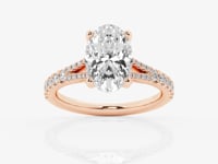 Amelia-Side Stone Engagement Ring - Lab Grown Diamonds