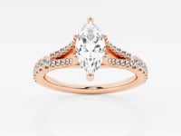Amelia-Side Stone Engagement Ring - Lab Grown Diamonds