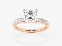 Elara-Side Stone Engagement Ring - Lab Grown Diamonds