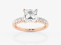 Elara-Side Stone Engagement Ring - Lab Grown Diamonds