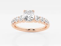 Elara-Side Stone Engagement Ring - Lab Grown Diamonds