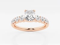 Elara-Side Stone Engagement Ring - Lab Grown Diamonds