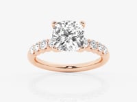 Elara-Side Stone Engagement Ring - Lab Grown Diamonds