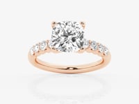 Elara-Side Stone Engagement Ring - Lab Grown Diamonds