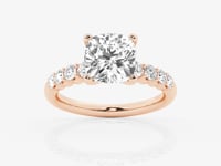 Elara-Side Stone Engagement Ring - Lab Grown Diamonds