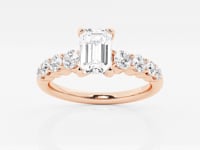 Elara-Side Stone Engagement Ring - Lab Grown Diamonds