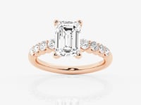 Elara-Side Stone Engagement Ring - Lab Grown Diamonds