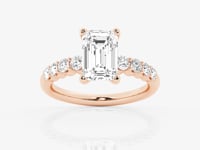 Elara-Side Stone Engagement Ring - Lab Grown Diamonds