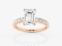 Elara-Side Stone Engagement Ring - Lab Grown Diamonds