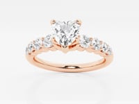 Elara-Side Stone Engagement Ring - Lab Grown Diamonds