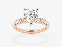 Elara-Side Stone Engagement Ring - Lab Grown Diamonds