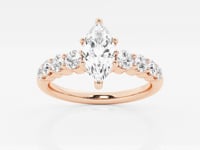 Elara-Side Stone Engagement Ring - Lab Grown Diamonds