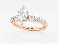 Elara-Side Stone Engagement Ring - Lab Grown Diamonds