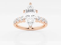 Elara-Side Stone Engagement Ring - Lab Grown Diamonds
