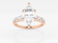 Elara-Side Stone Engagement Ring - Lab Grown Diamonds