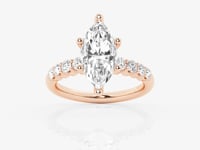 Elara-Side Stone Engagement Ring - Lab Grown Diamonds